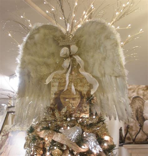 angel wings tree topper|angel wings for christmas tree.